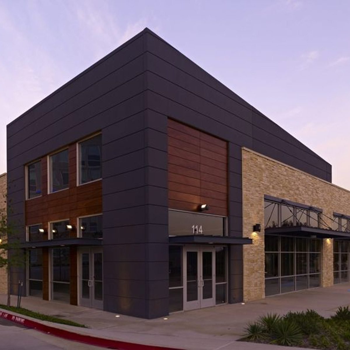 Commercial property protected by insurance.")