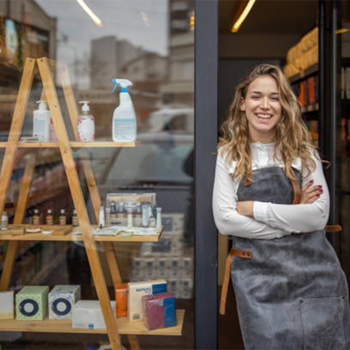 Small business owner protected by artisan insurance.